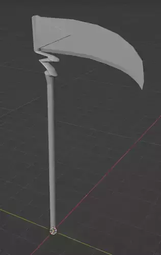 Scythe flag pole