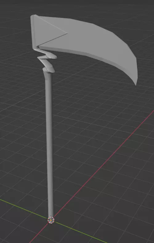 Scythe flag pole Free low-poly 3D model_0