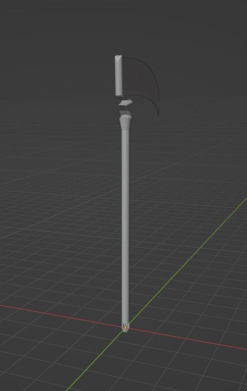 Scythe flag pole Free low-poly 3D model_2