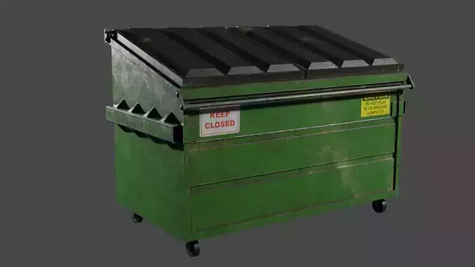 Dumpster trash can on wheels