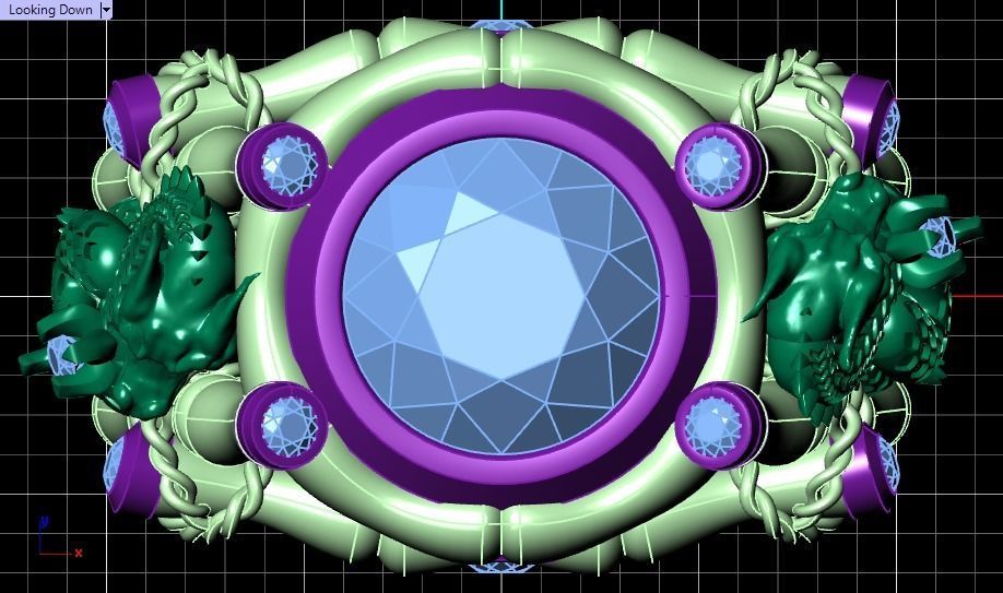 dragon ring 3D print model_25