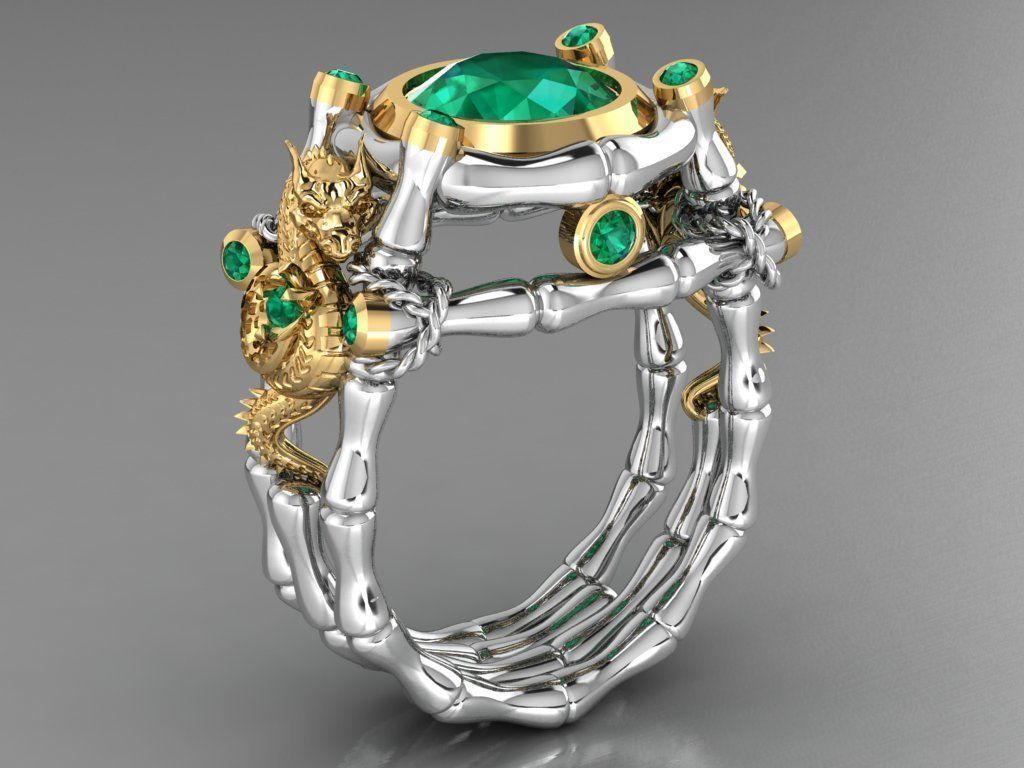 dragon ring 3D print model_14