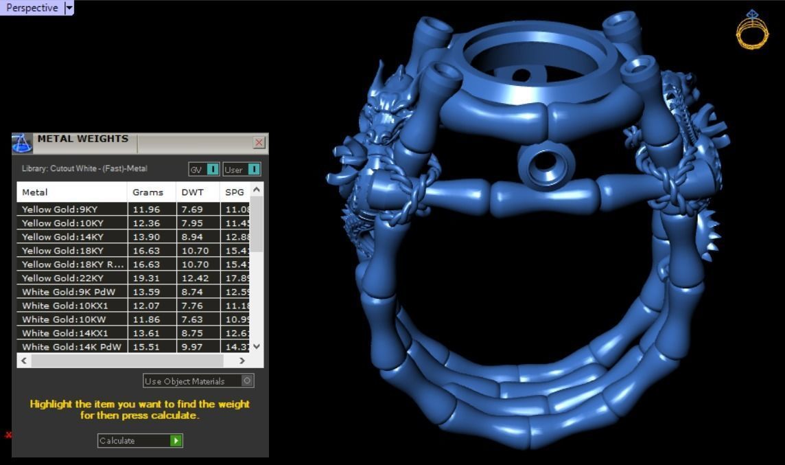 dragon ring 3D print model_9