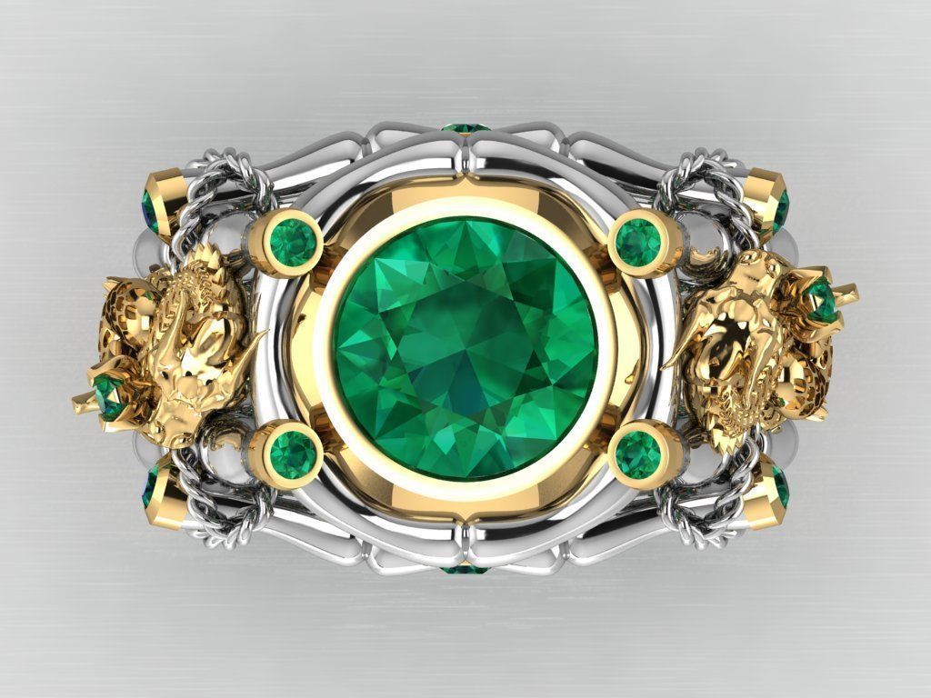 dragon ring 3D print model_16