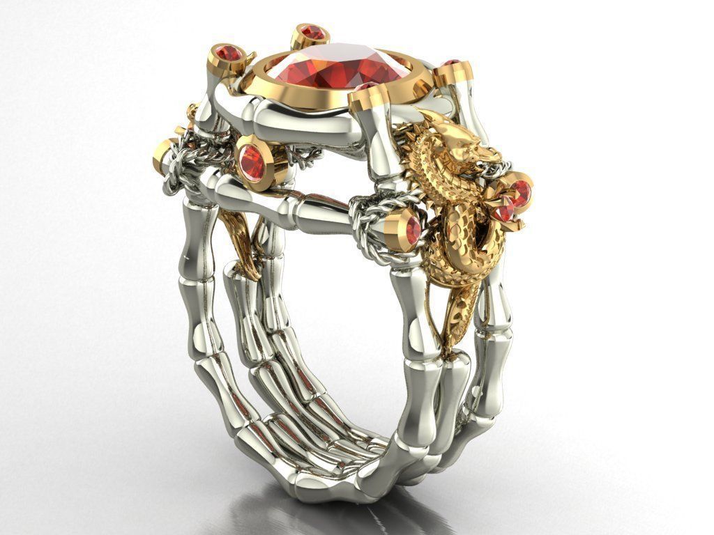 dragon ring 3D print model_2