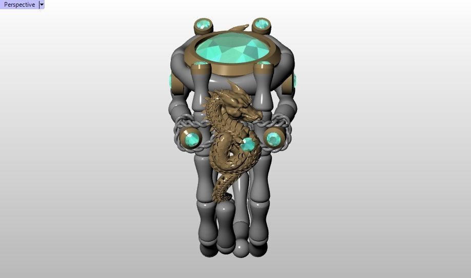 dragon ring 3D print model_19