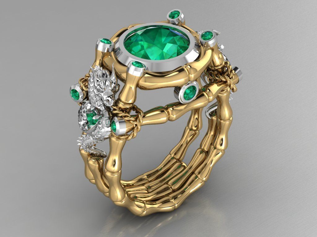 dragon ring 3D print model_1