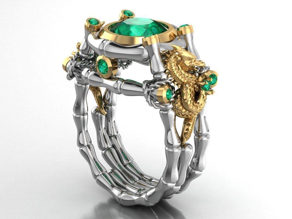 dragon ring 3D print model_7