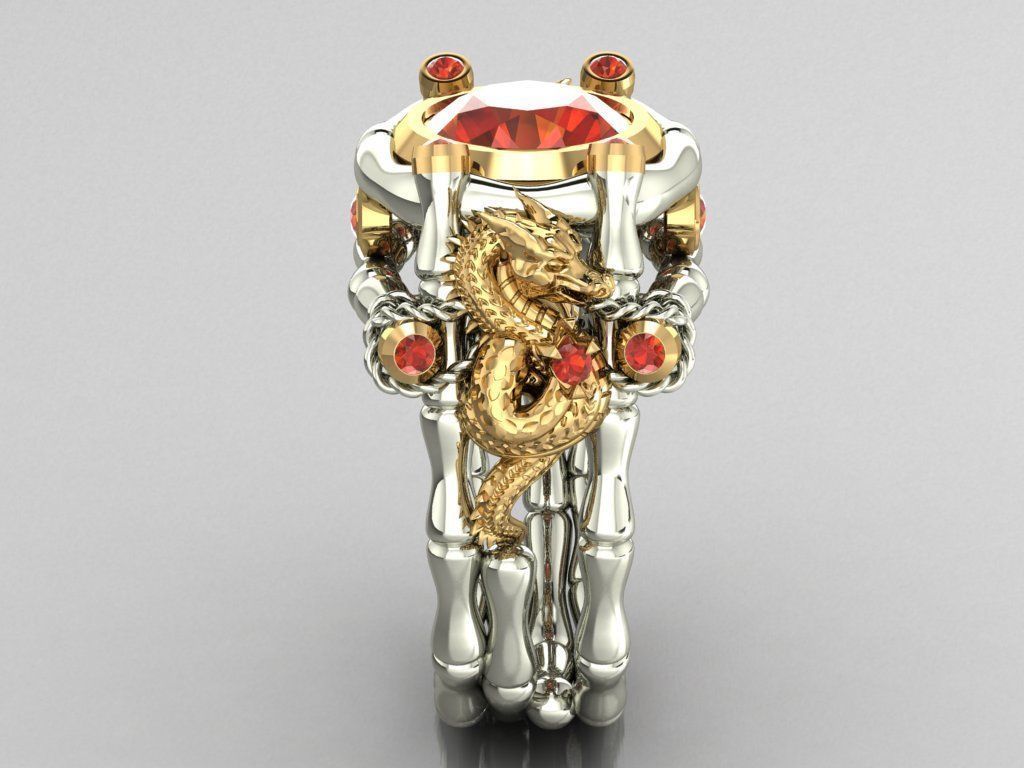 dragon ring 3D print model_4