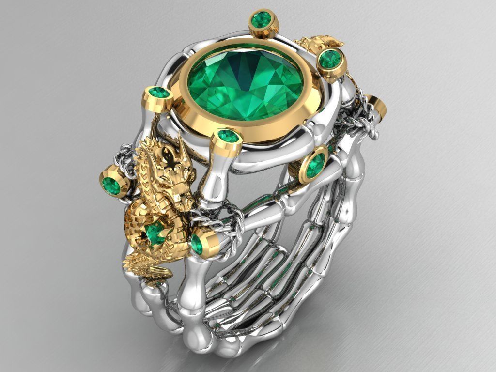 dragon ring 3D print model_11