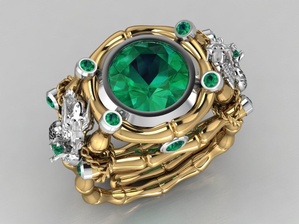 dragon ring 3D print model_5