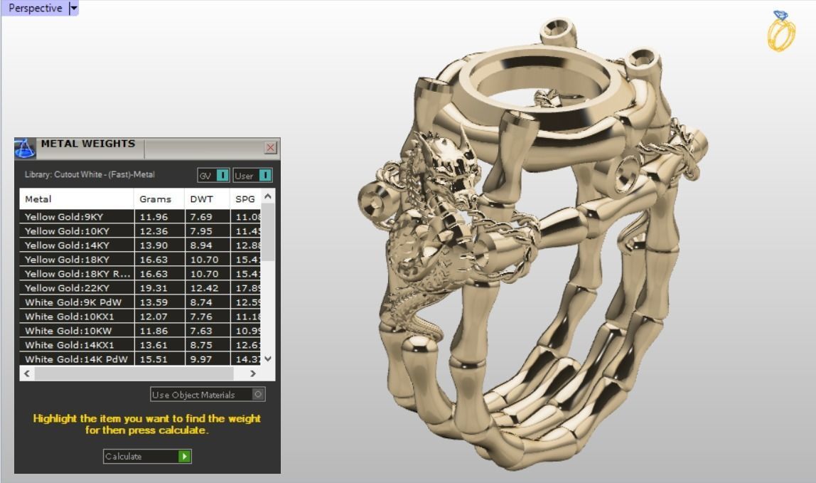 dragon ring 3D print model_8