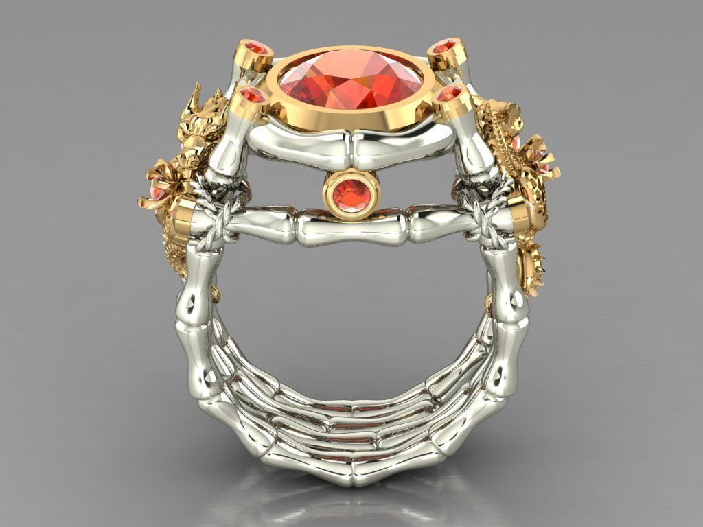 dragon ring 3D print model_12