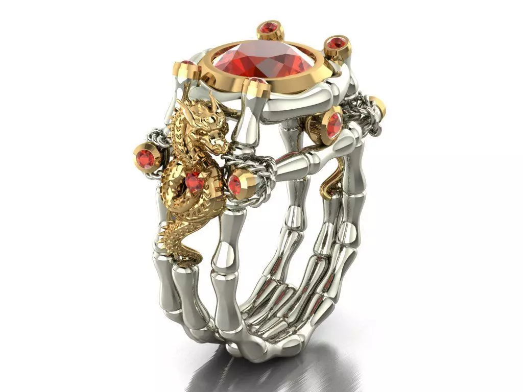 dragon ring 3D print model_0