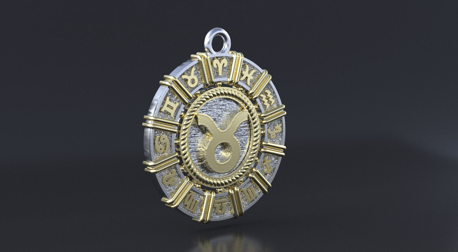 Zodiac symbol  Taurus 3D print model 3D print model_2