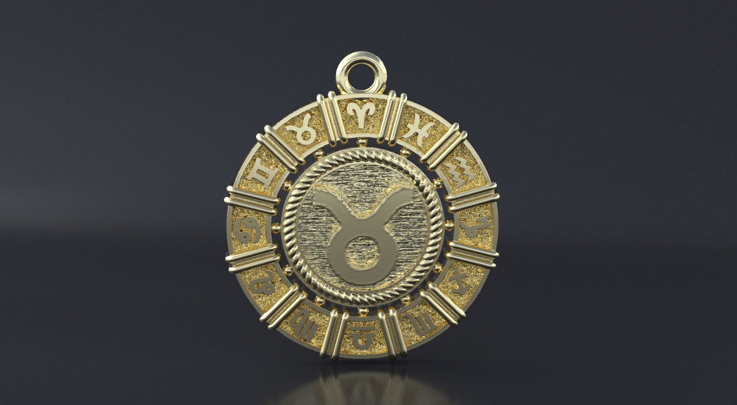 Zodiac symbol  Taurus 3D print model 3D print model_3