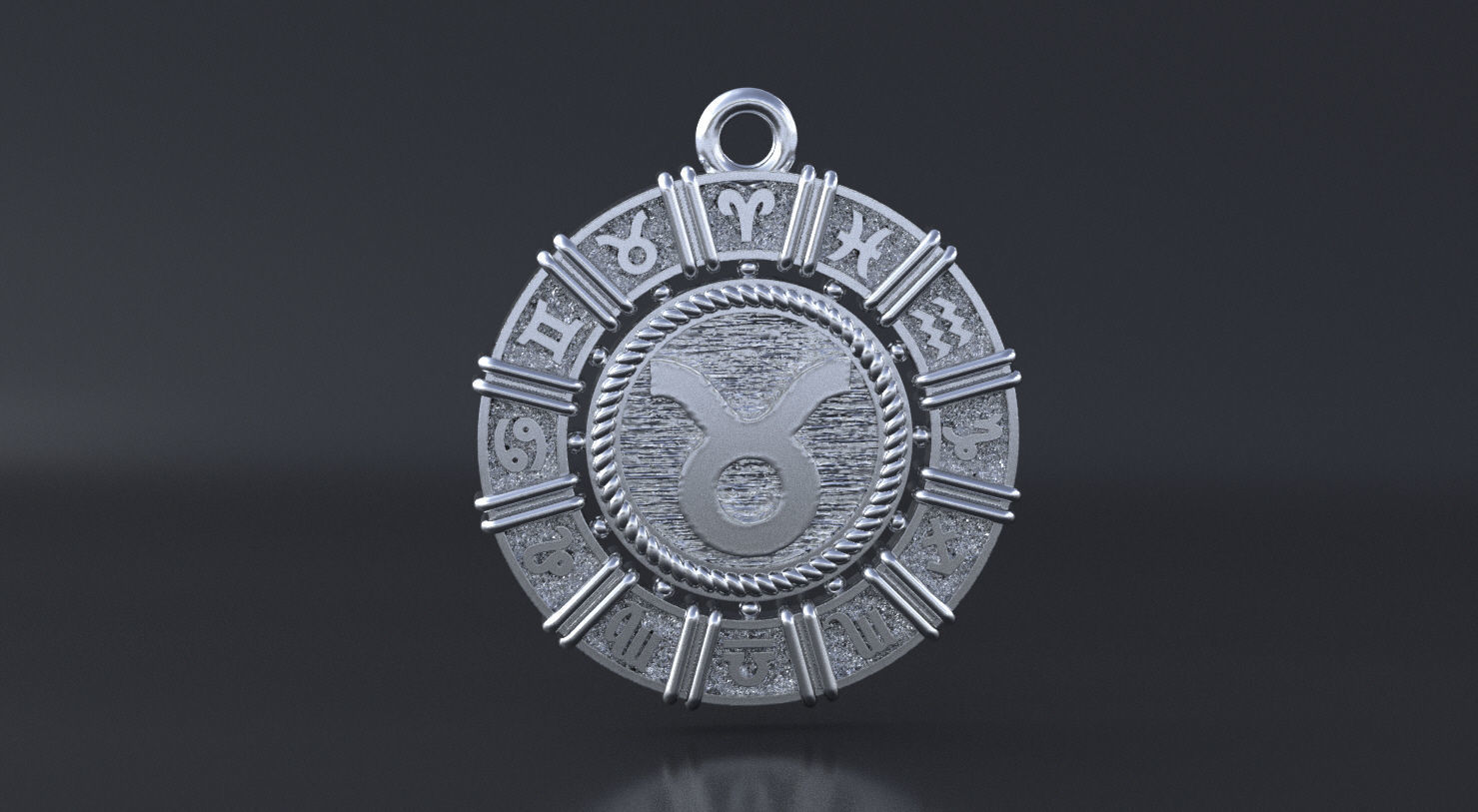 Zodiac symbol  Taurus 3D print model 3D print model_4