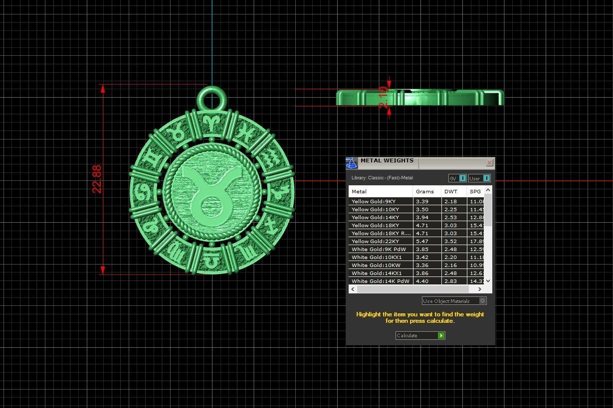 Zodiac symbol  Taurus 3D print model 3D print model_6