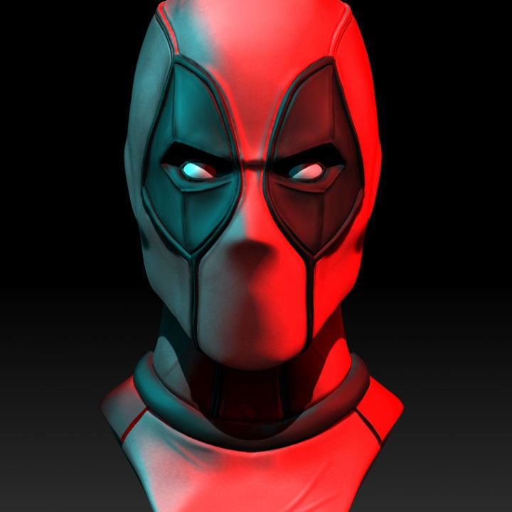 Deapool Head 3D print model_2