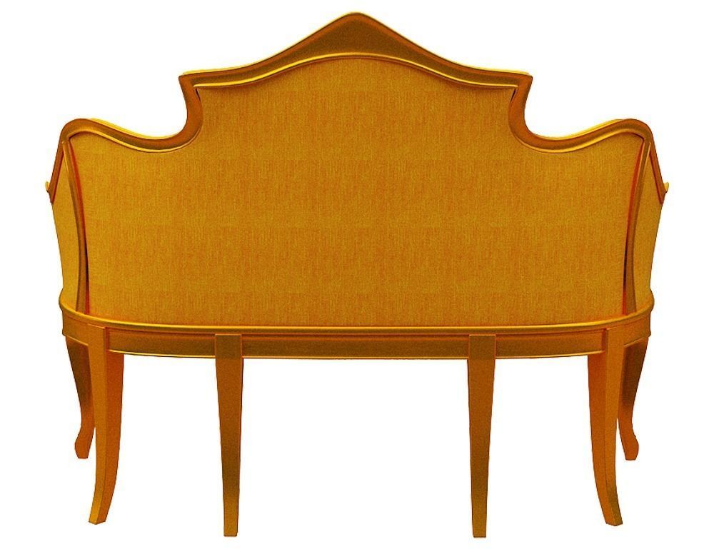 Classical sofa Low-poly 3D model_4