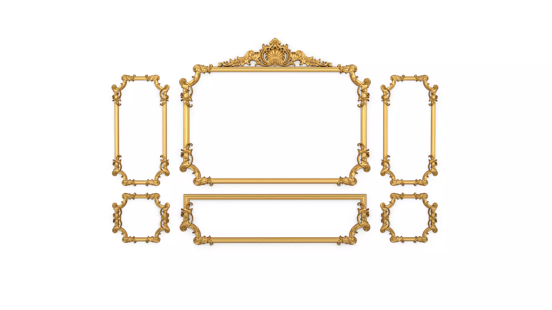 Plaster decorative frame 3d mode 013 3D model