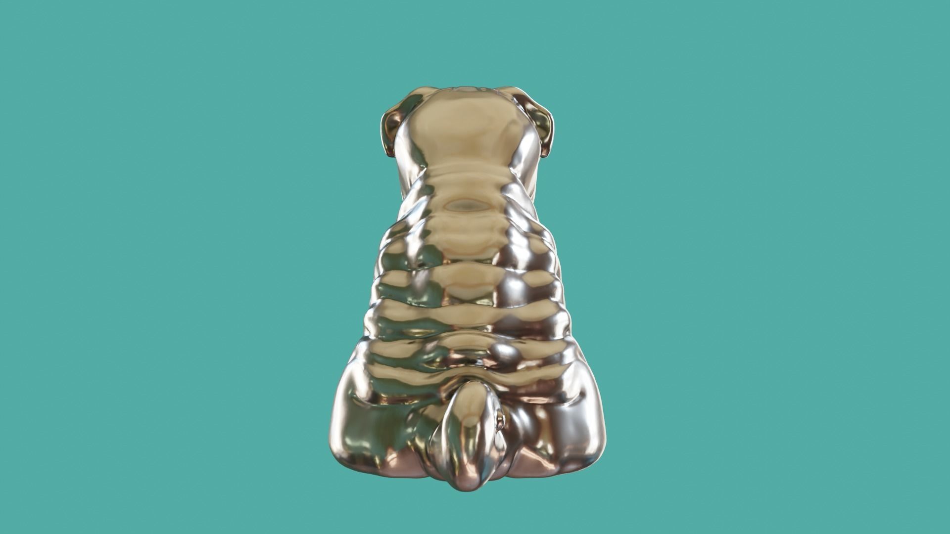 pug  sculpture and intelligence 3D print model_8