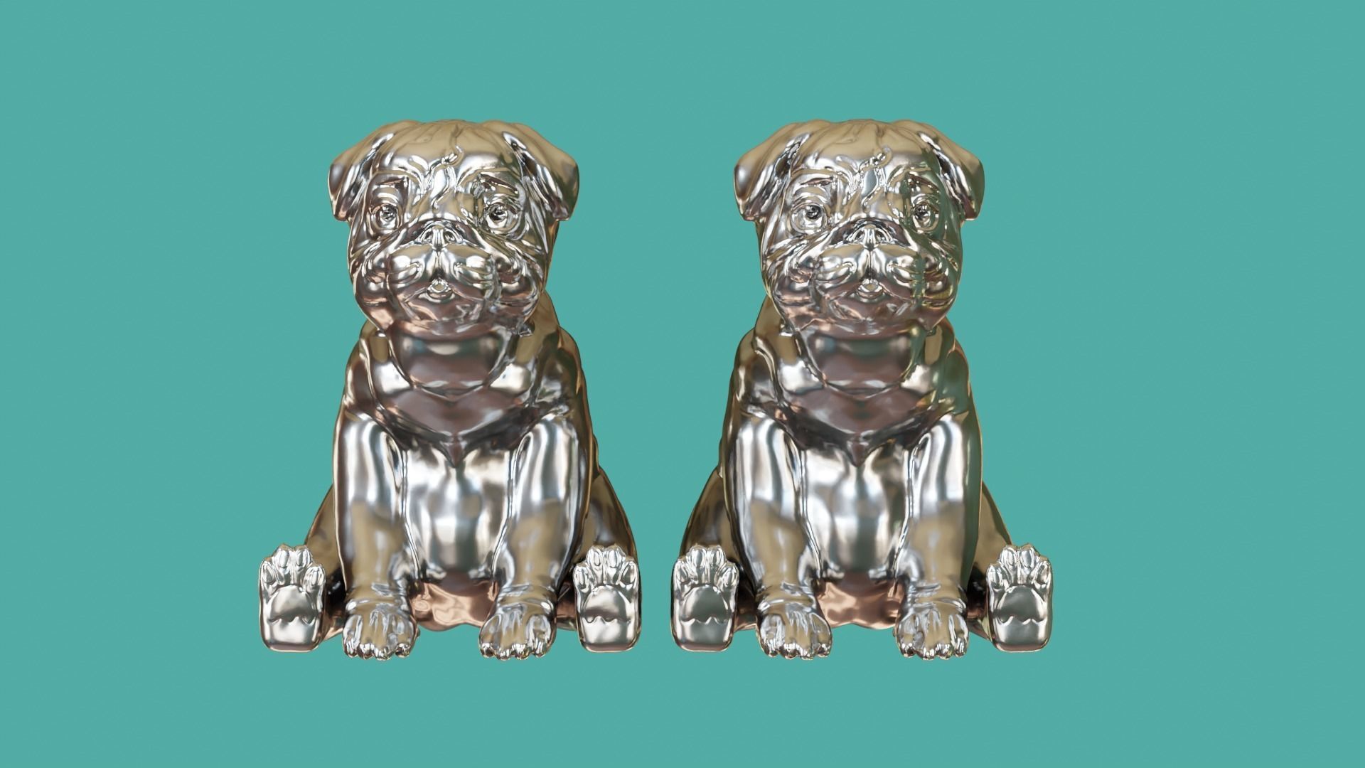 pug  sculpture and intelligence 3D print model_16