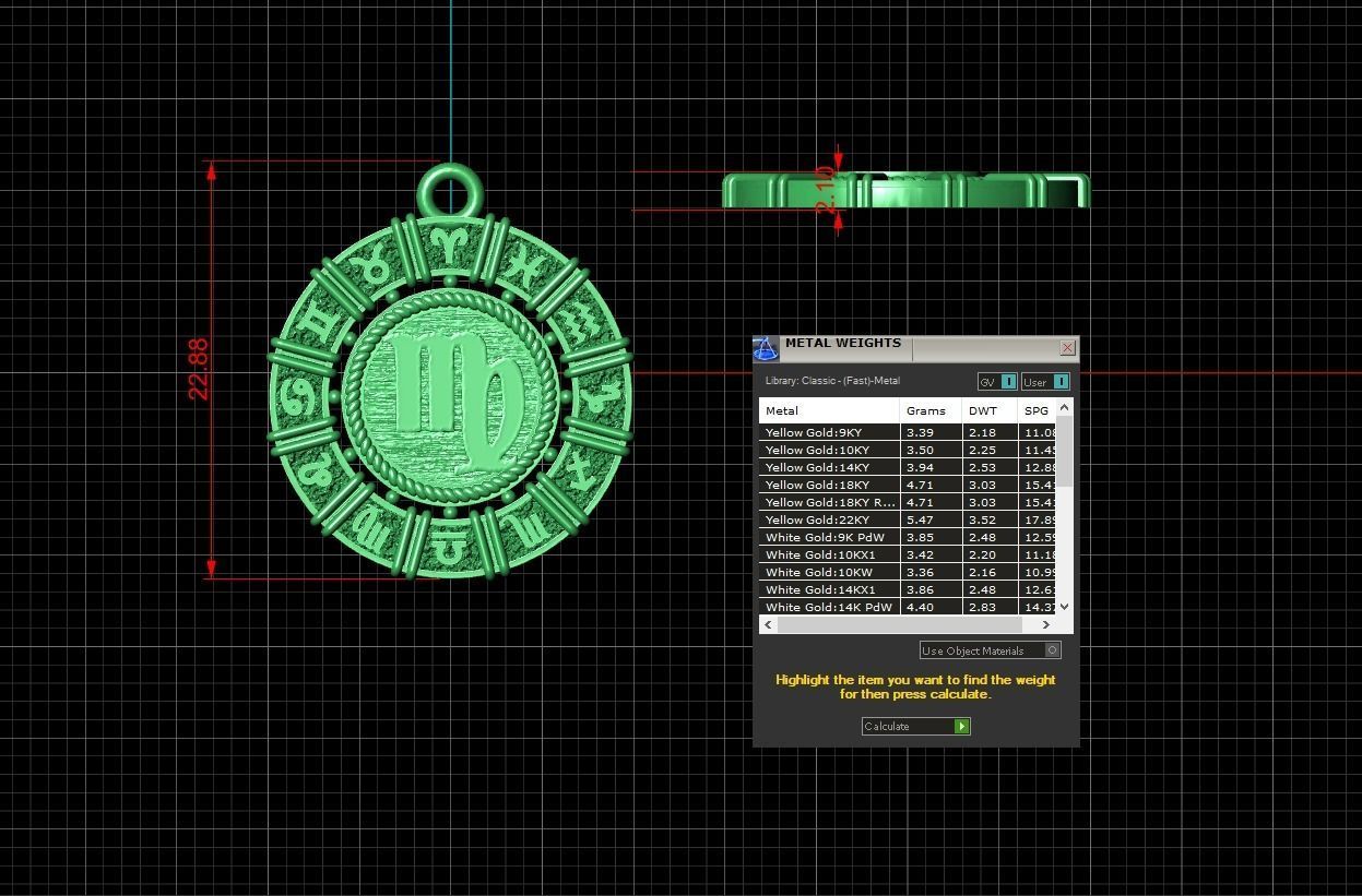 Zodiac symbol  Virgo 3D print model 3D print model_5