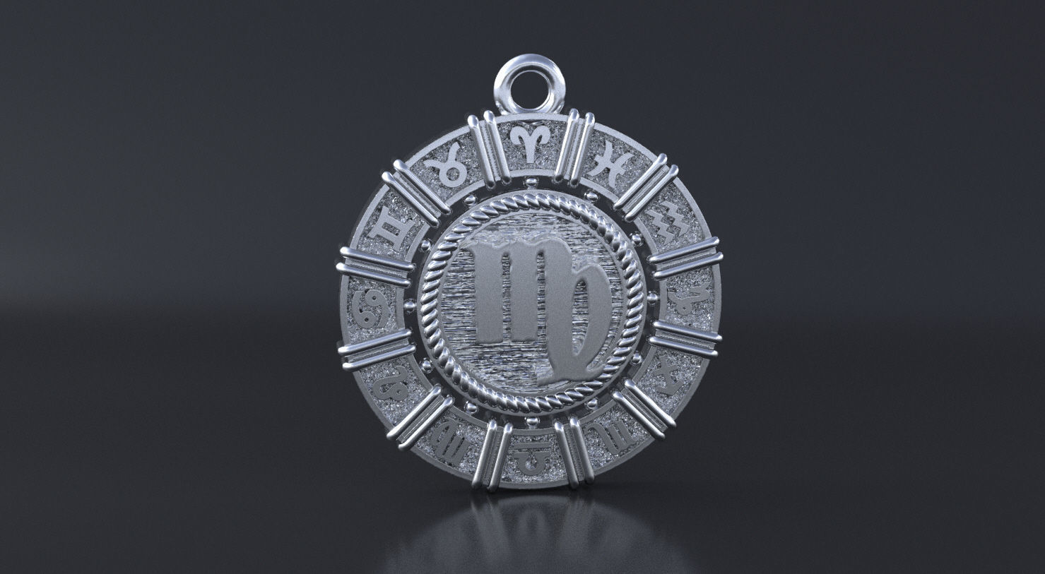 Zodiac symbol  Virgo 3D print model 3D print model_4