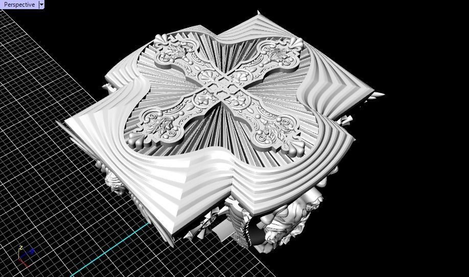 cross ring 3D print model_6