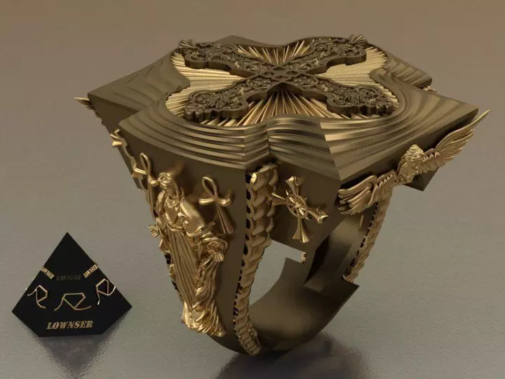 cross ring 3D print model_0