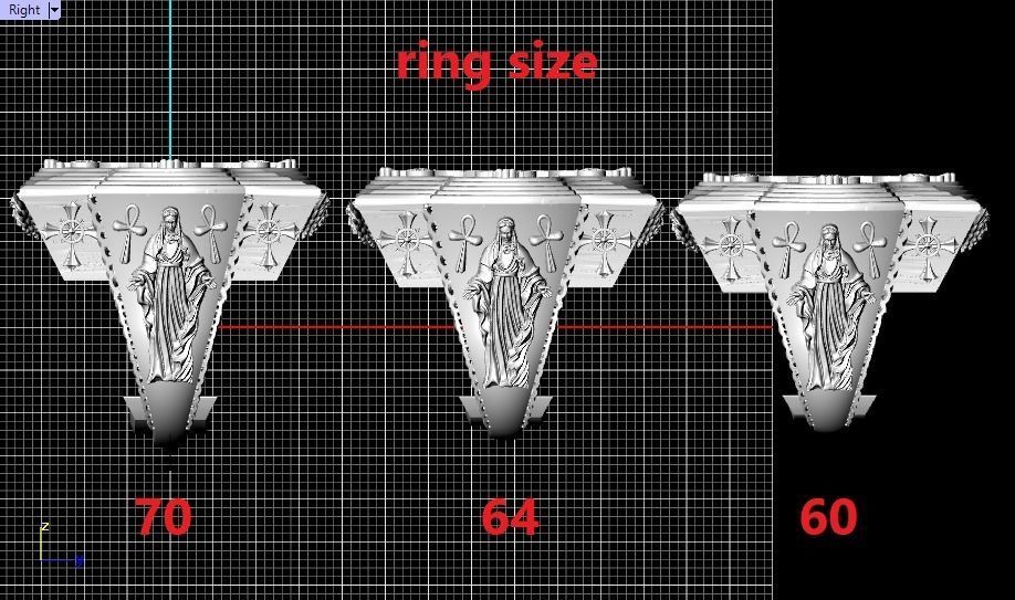 cross ring 3D print model_4