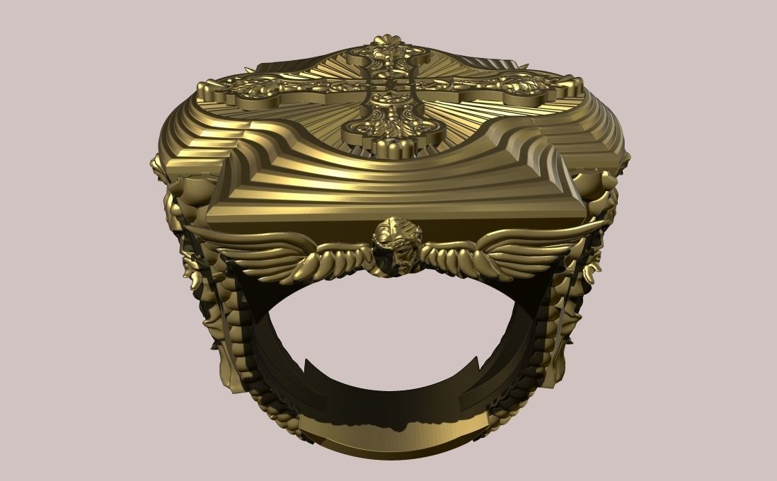 cross ring 3D print model_1