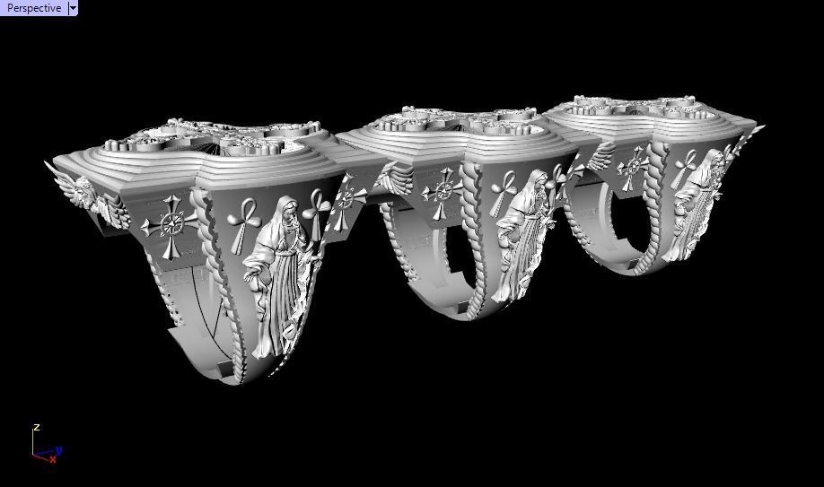 cross ring 3D print model_14