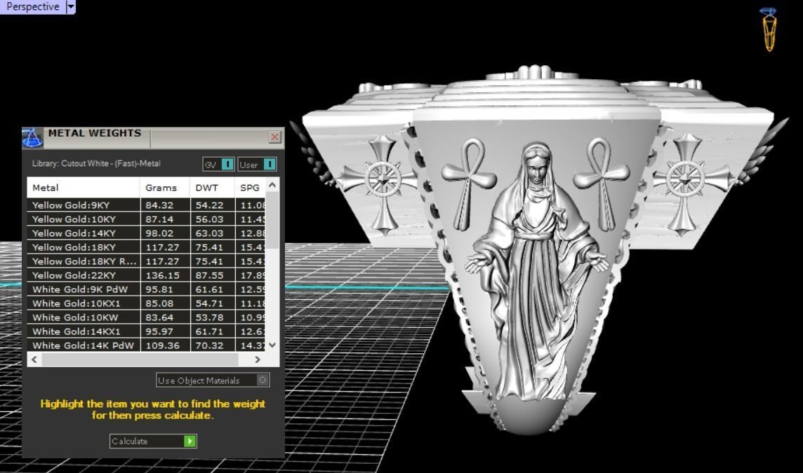 cross ring 3D print model_18