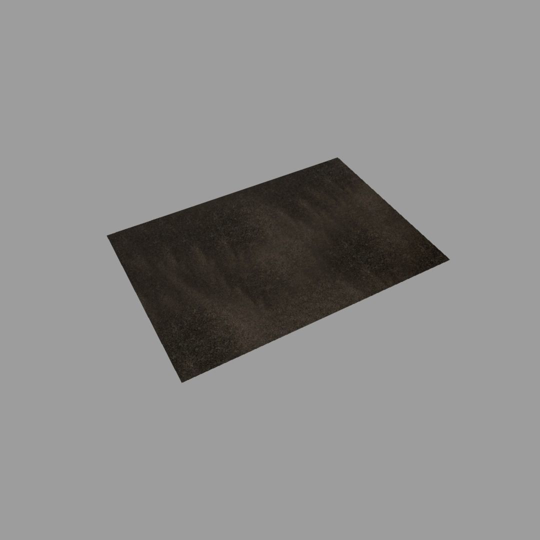 Realistic carpet placemat Low-poly 3D model_6