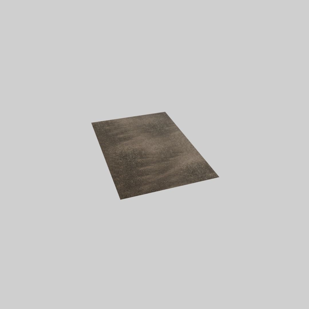 Realistic carpet placemat Low-poly 3D model_3