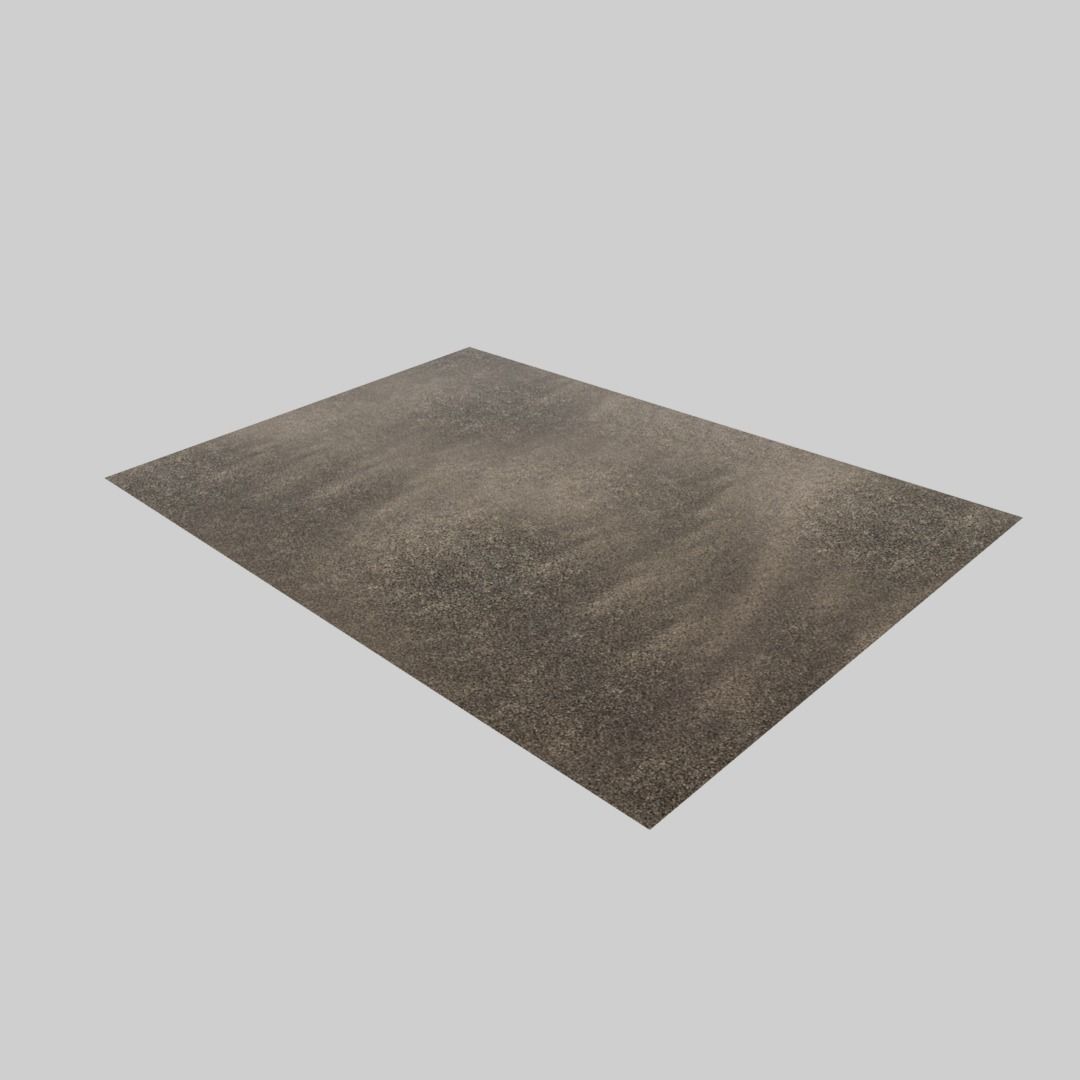 Realistic carpet placemat Low-poly 3D model_1
