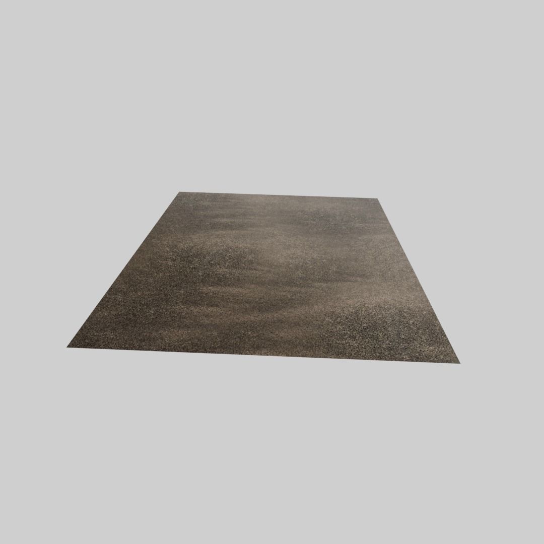 Realistic carpet placemat Low-poly 3D model_2