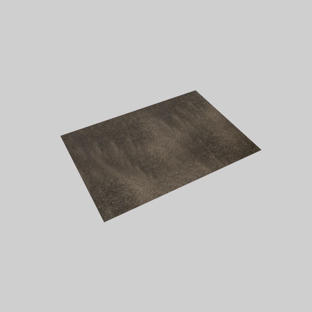 Realistic carpet placemat Low-poly 3D model_5