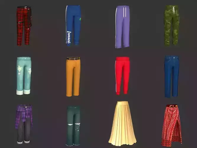 cartoon clothing pants skirt