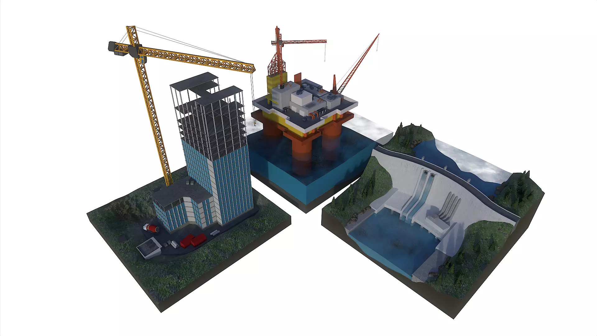 Stylized Industrial Exteriors 3D Model Collection_0