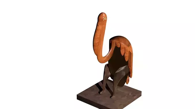 wooden tutom 3D model