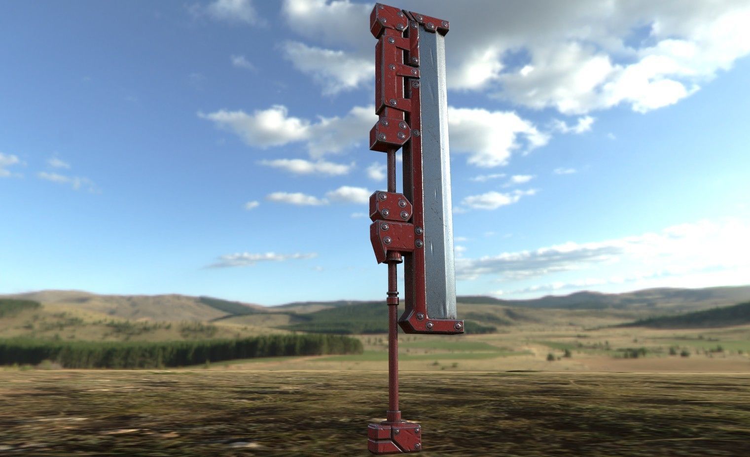 Sword of glory High Poly Low-poly 3D model_2