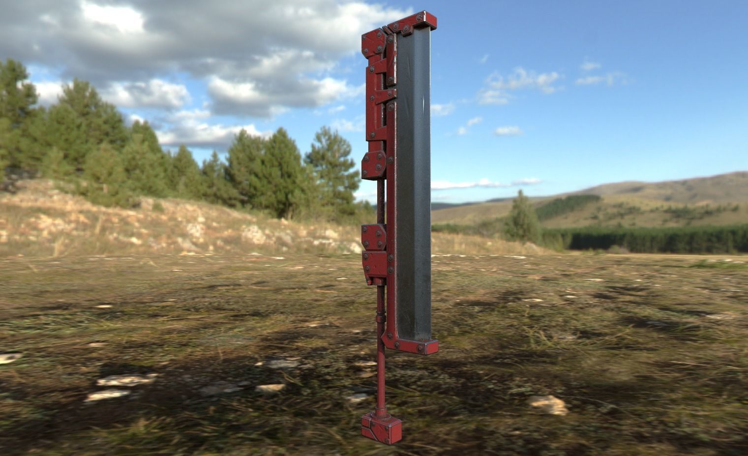 Sword of glory High Poly Low-poly 3D model_1