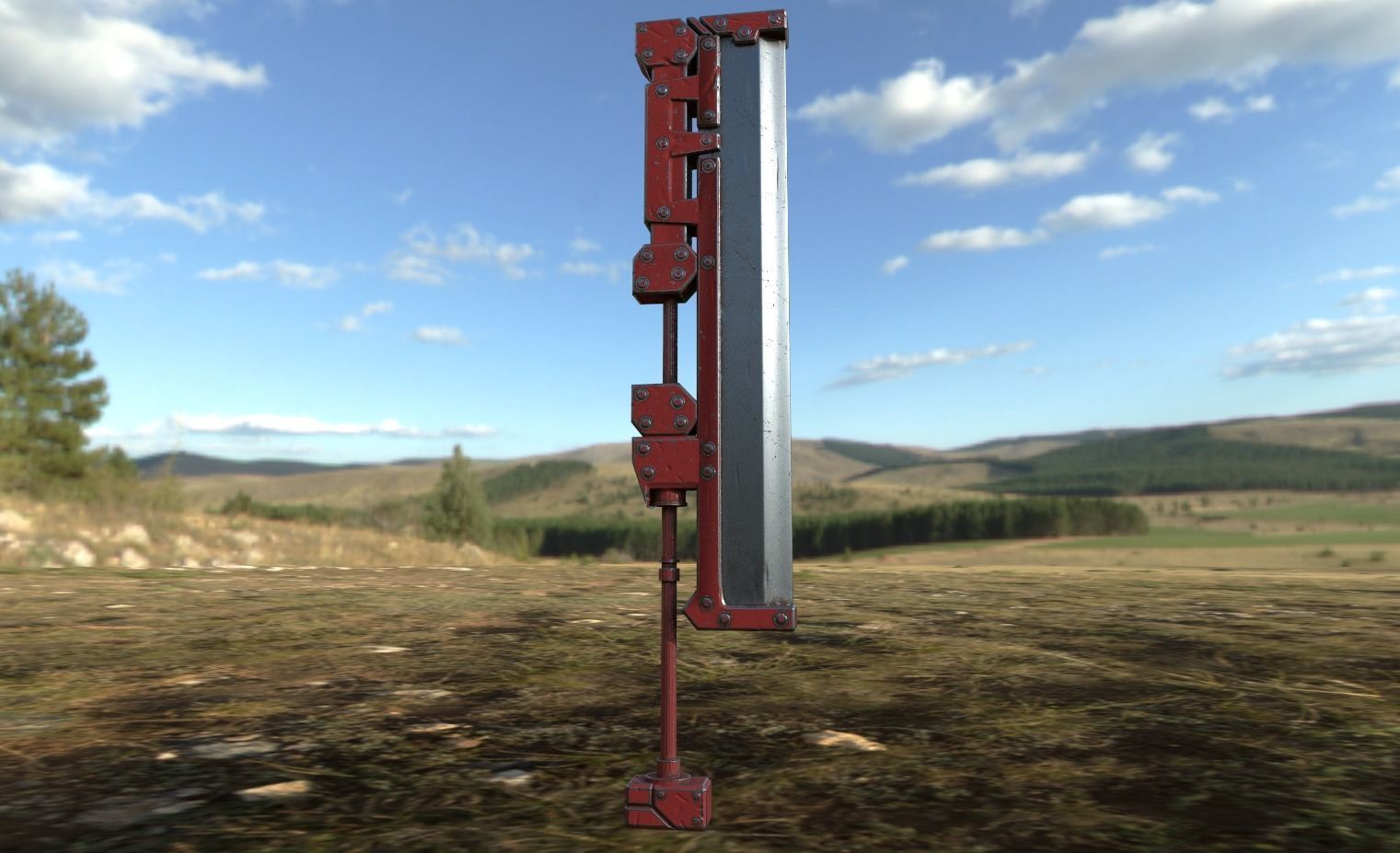 Sword of glory High Poly Low-poly 3D model_3