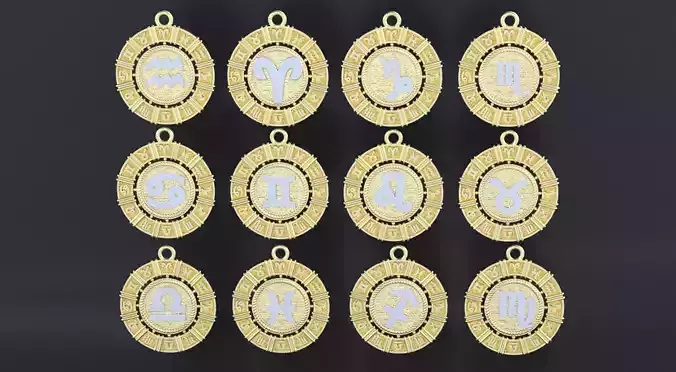 Zodiac signs 3D Model Collection