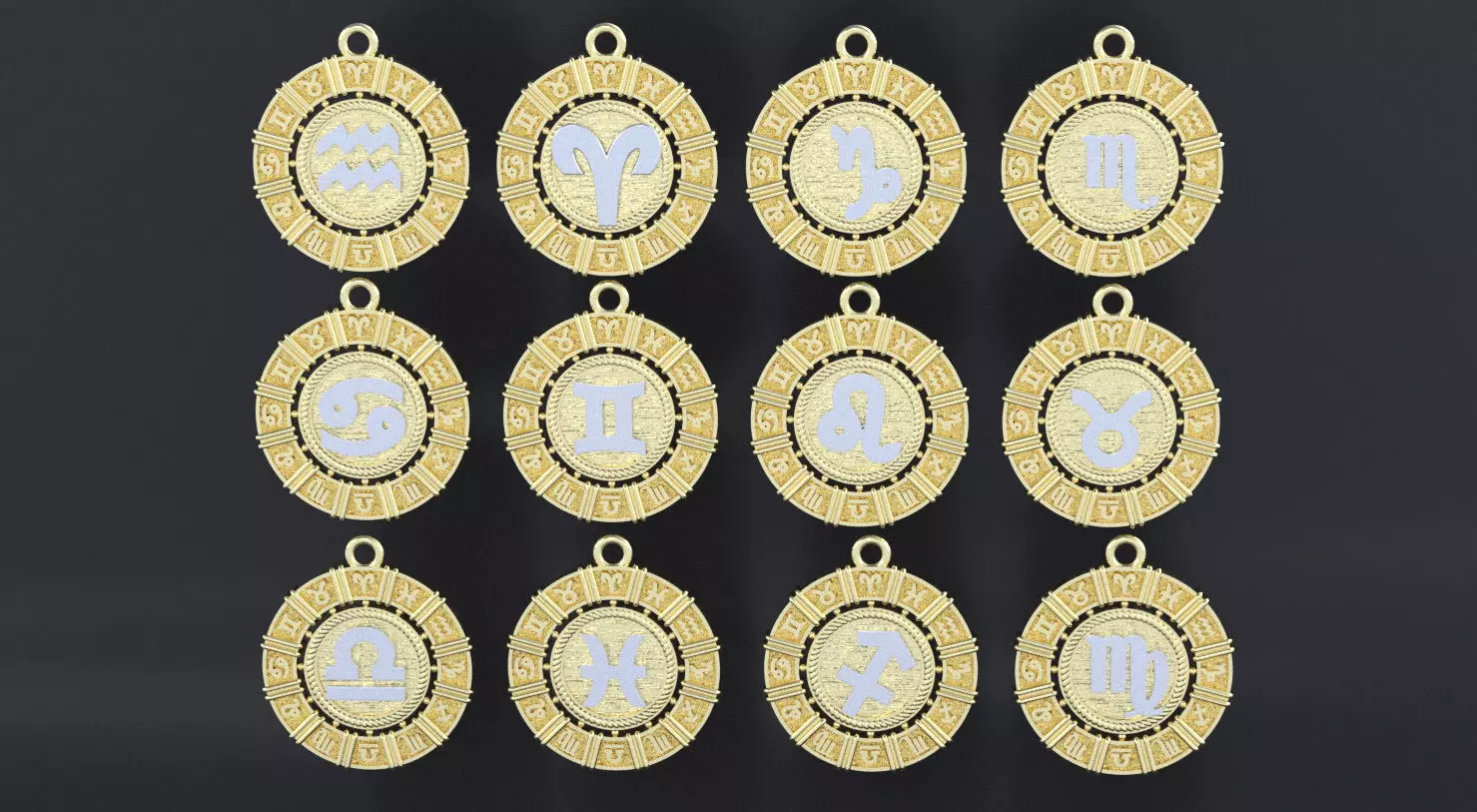 Zodiac signs 3D Model Collection_0