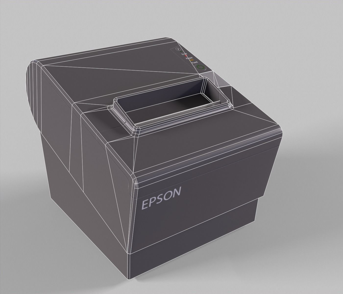 Epson Receipt Printer Low-poly 3D model_4
