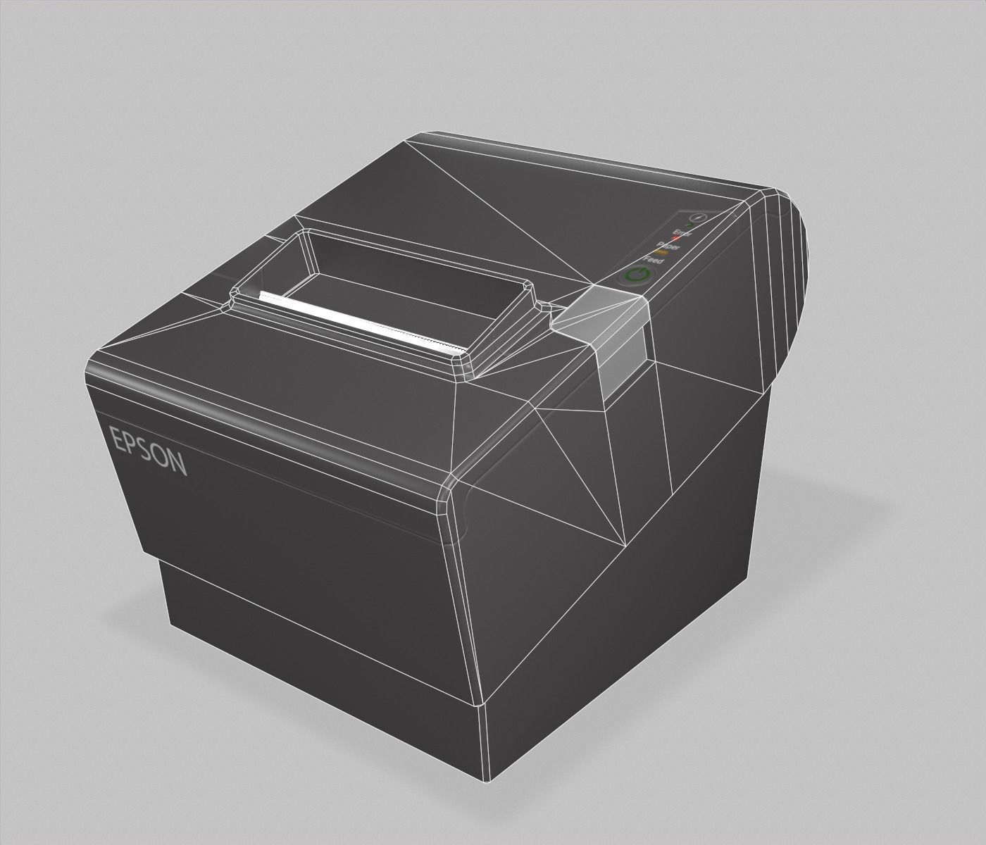 Epson Receipt Printer Low-poly 3D model_2